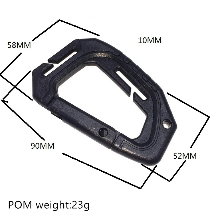 Светильник среднего размера тактика на открытом воздухе альпинистская Пряжка посылка подвесное пластиковое стальное d-кольцо быстрое подвесное EDC