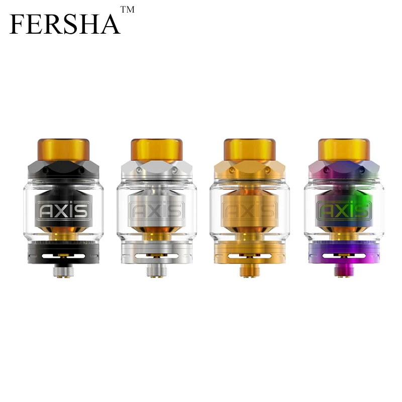 FERSHA AXIS RTA 2.5ml / 4ml 24 diameter top filling Bottom Airflow Adjustable electronic cigarette atomizer tank FERSHA AXIS RTA 2.5ml / 4ml 24 diameter top filling Bottom Airflow Adjustable electronic cigarette atomizer tank