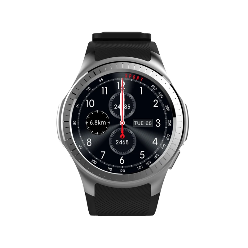 Silver Yahen L1 спортивные Смарт-часы для Android ios часы-трекер MTK2503 сердечного ритма 2G gps Wifi Bluetooth Вызов 0,2 M камера TF карта - Цвет: Silver
