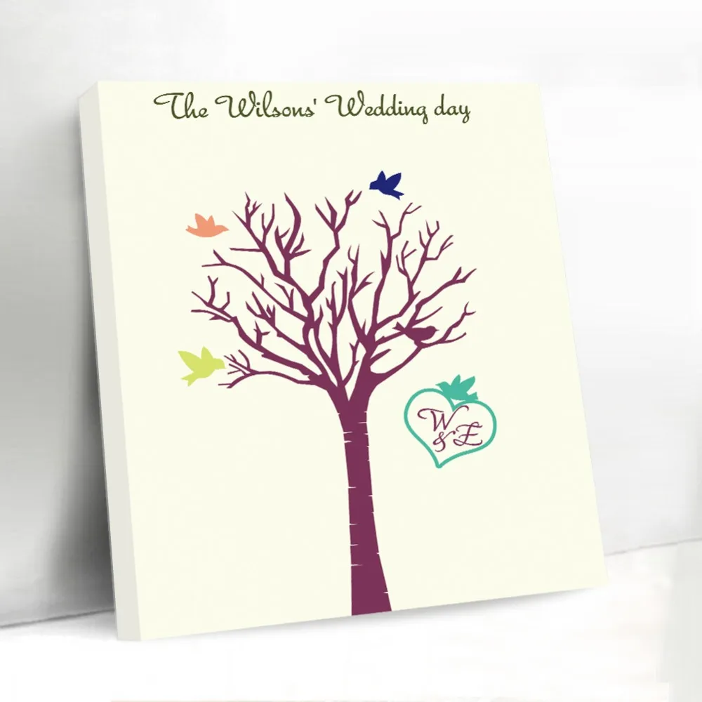 Oiseaux D Amour Unique Arbre D Empreinte Digitale De Mariage De