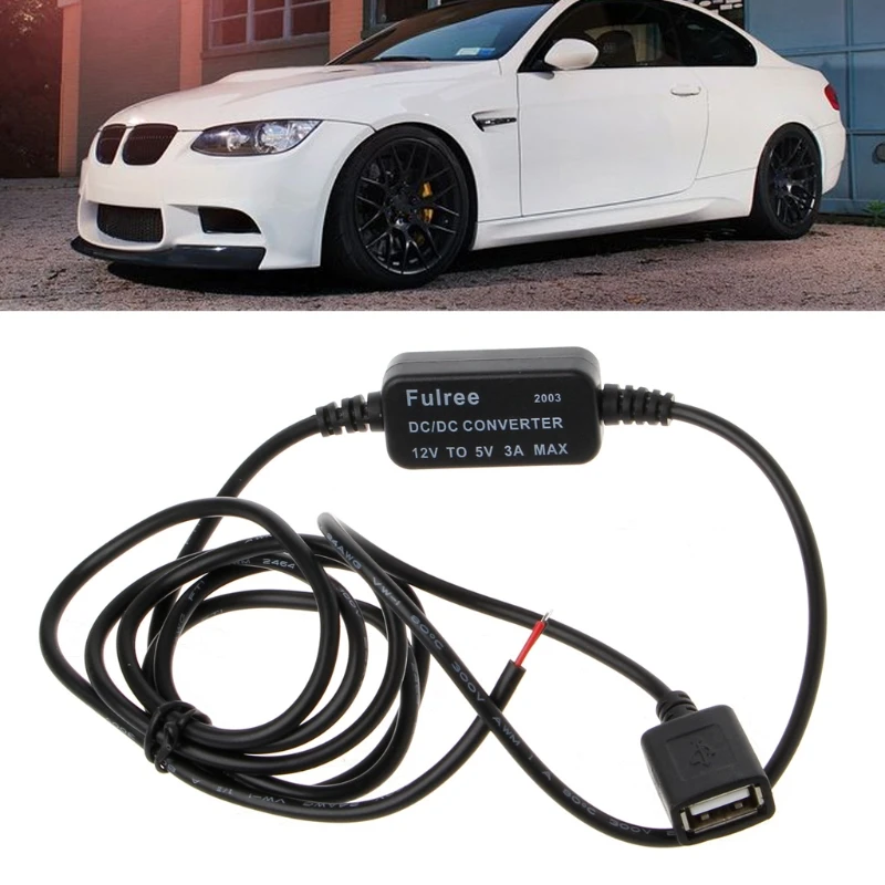 

Car Charger USB Female Plug 12V to 5V 3A Power Supply Converter For PDA DVR Camcorder