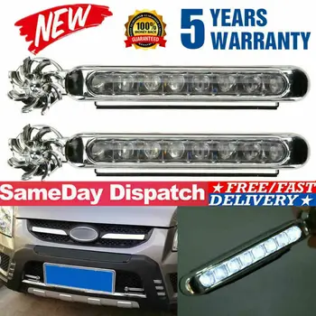 

2x Wind Power 8 LED Car Daytime Running Light Fog Light Car DRL Driving Lights 2019 Hot
