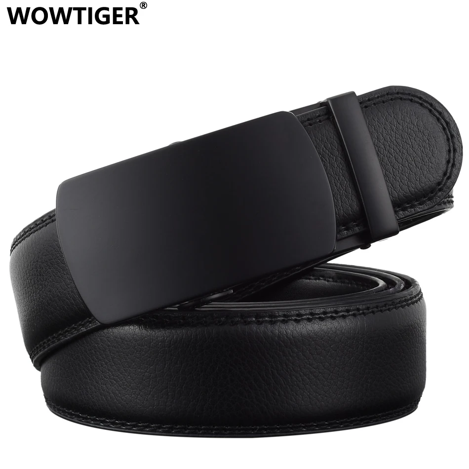 

WOWTIGER Mens high quality Automatic Alloy Buckle designer genuine Leather luxury Belts man ceinture homme cinturon men belt
