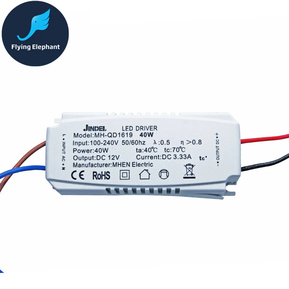 Jindel светодиодный драйвер AC100-240V 12 Вт 20 Вт 40 Вт 60 Вт 100 CV Питание для DC12V G4 G9 MR16 G5.3 3528 3020 3014 5050 5630 Светодиодный CE