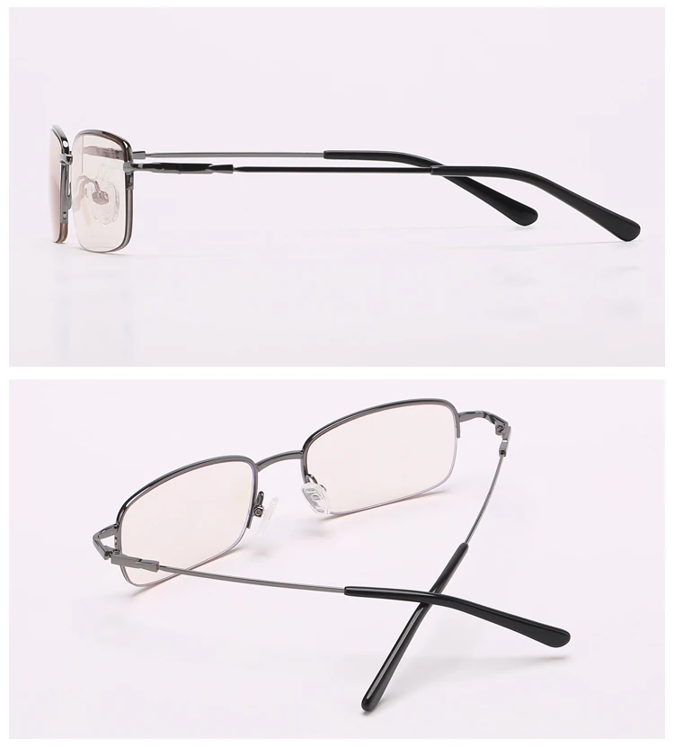 Анти-голубой прогрессивные дальнозоркостью очки можно увидеть далеко может видеть рядом HD Ultra Light Антивозрастная памяти металла мужские чтение Glasse