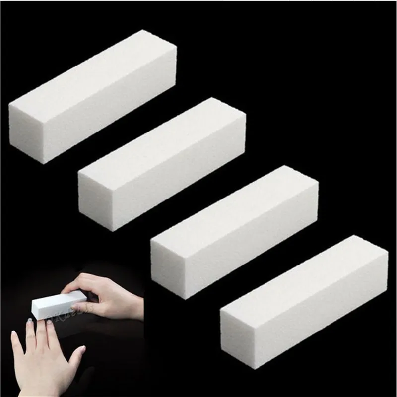 

4 Pcs/Lot Women DIY Nail Art Tool Buffer Buffing Sanding Files Block Pedicure Manicure Care Makeup Tools White