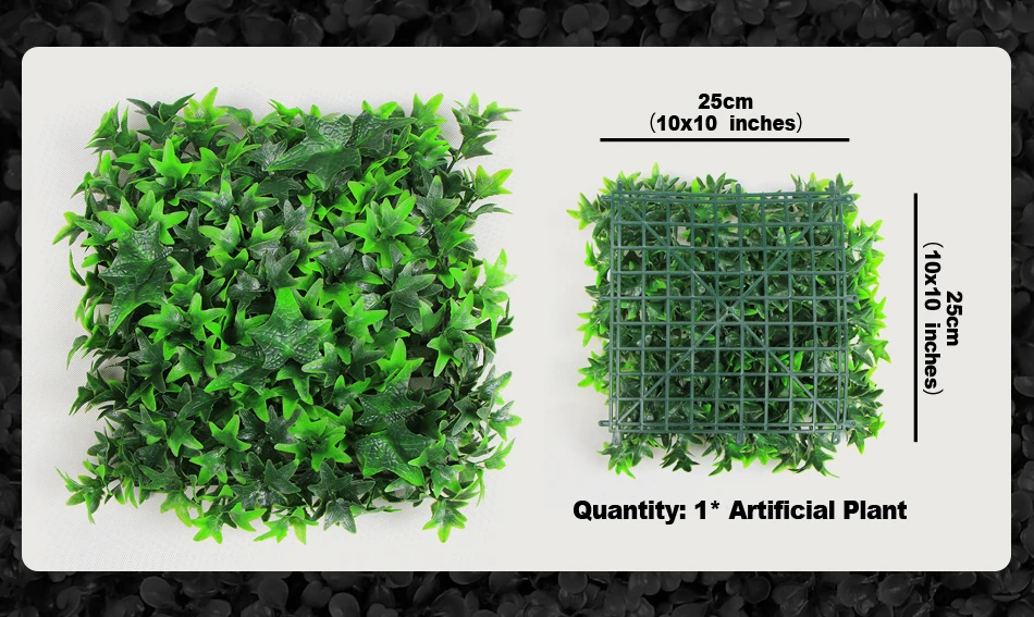 Искусственный производства uland травяной забор декоративные садовые 10x10 дюймов УФ-доказательство растения пластиковый самшитовый КОВРИК