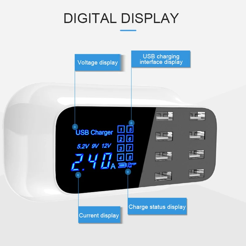 العالمي 8 منافذ Usb الذكية مهايئ شاحن محطة شاشة الكريستال السائل المحمول هاتف لوحي لنا الاتحاد الأوروبي الجدار شاحن سطح المكتب الطاقة المقبس العالمي 8 منافذ Usb الذكية مهايئ شاحن محطة شاشة الكريستال السائل المحمول هاتف لوحي لنا الاتحاد الأوروبي الجدار شاحن سطح المكتب الطاقة المقبس