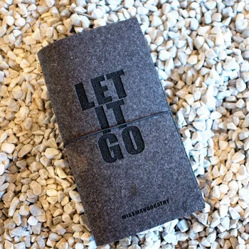 

"Let it Go" Felt Fabric Cover Diary Traveler Journal Business Notebook Study Planner Boyfriend Stationery Gift