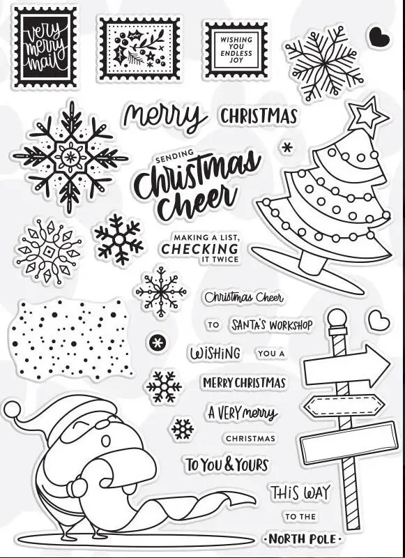 

Christmas Transparent Clear Stamp for DIY scrapbooking/Card Making C121