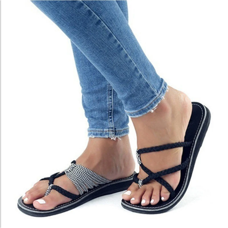 

Lace up sandals Women's shoes Breathable Flip flops female Sandals Summer 2019 sandalias de verano para mujer