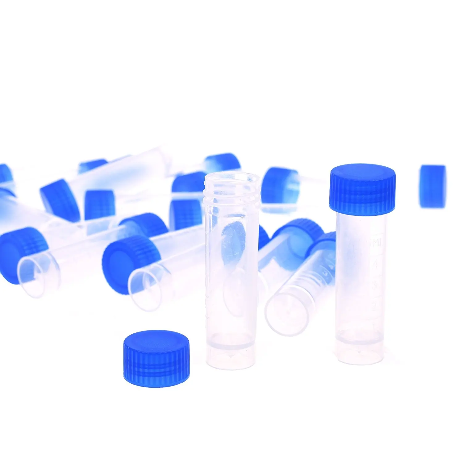 50pcs Graduation 5ml Centrifuge Tube Plastic Bottles With Screw Cap