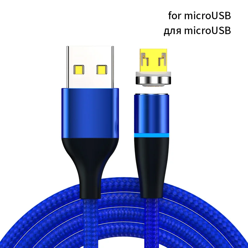 Магнитное зарядное устройство Micro USB кабель type C 3A кабель для быстрой зарядки телефона Магнитный кабель для передачи данных для Iphone кабель для зарядного устройства кабель для телефона Android - Цвет: for micro usb cable