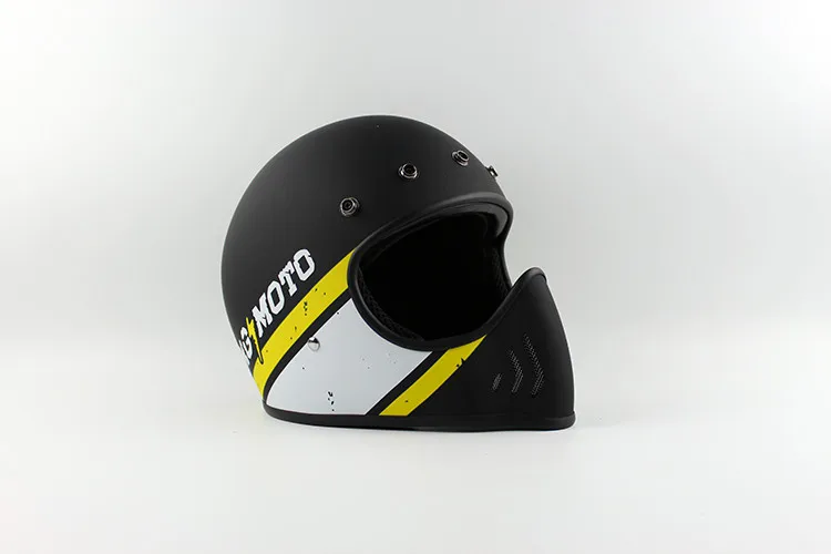 TMC шлем безопасности для мотоцикла черный круиз дух всадника Ретро мотокросса шлемы полное лицо шлемы стекловолокна