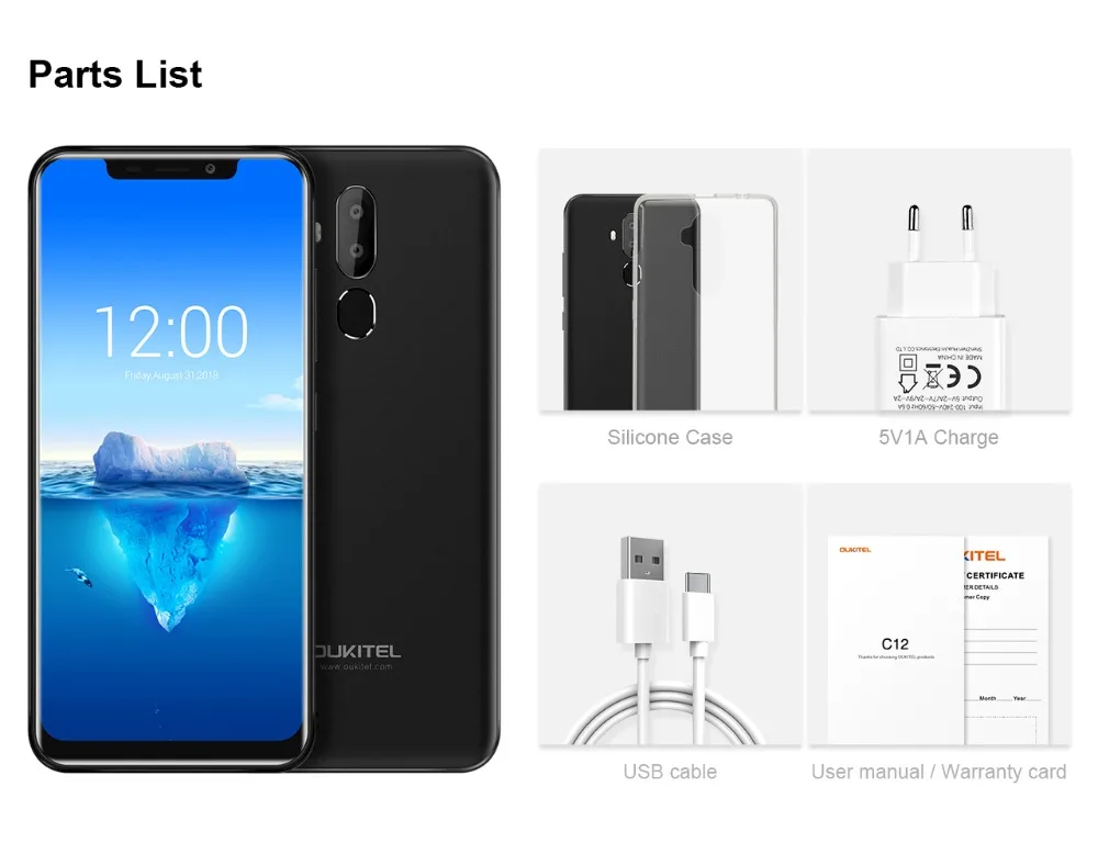 OUKITEL C12 Face ID 6.18\