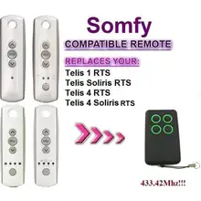 Совместимость двери гаража дистанционного управления 433,42 мГц Somfy тэлис 4 RTS, Somfy тэлис 4 Soliris RTS