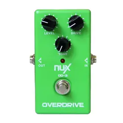 Nux OD-3 Винтаж Overdrive гитары педаль эффектов Правда Обход Гитара педаль Аксессуары для гитары