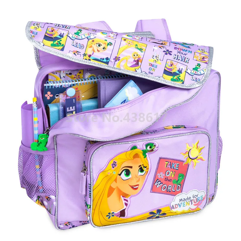 Новые фиолетовые Рапунцель принцесса школьные рюкзаки для девочек детские школьные рюкзаки сумки