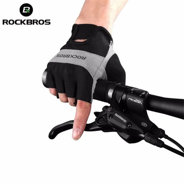 ROCKBROS Men Women Cycling font b Gloves b font Half Finger Bike font b Gloves b