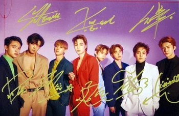 

hand signed EXO autographed group photo LOVE SHOT 5*7 122018C