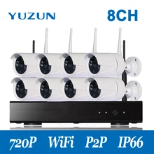 720P 8 channel cctv kit Wireless NVR CCTV System hd camera set for home factory office outdoor indoor