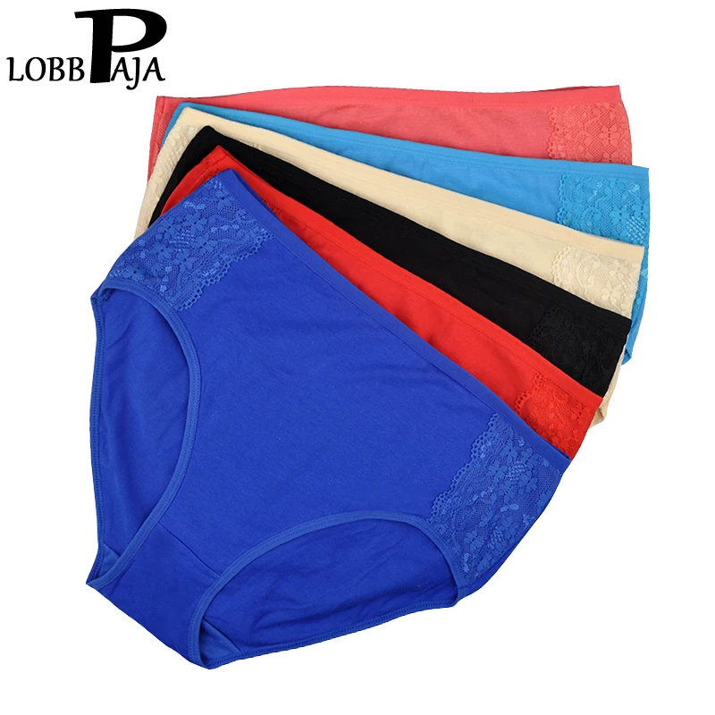 

LOBBPAJA Wholesale 12 PCS/Pack Woman Underwear Women Cotton High Waist Briefs Ladies Mothers Panties Knickers Plus Size Women
