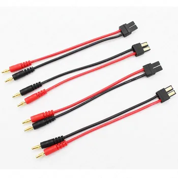 

10 pcs /Lot high quality 4.0mm Banana Plug to TRX Male Connector Adaptor Cable 14cm for Lipo Battery Balance Charging