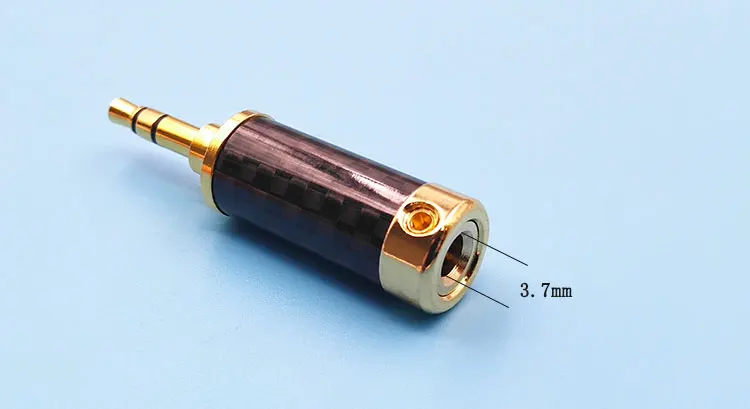Pure copper plated carbon fiber upgrade 3 pole stereo headphone plug 3 5MM