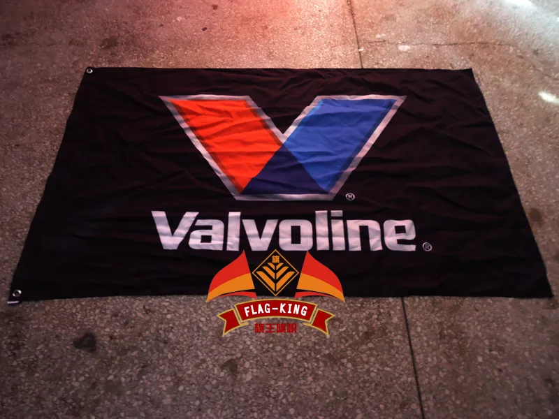 Valvoline логотип бренд флаг, машинное масло смазочное масло баннер, флаг king polyster