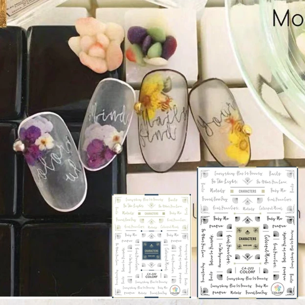 

CA-202-203 3d nail art stickers decal template diy nail tool decorations