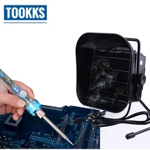 220V портативный легкоплавкий поглотитель дыма ESD вытяжной вентилятор для Bga пайки с бесплатным активированным углем фильтровальные тампоны