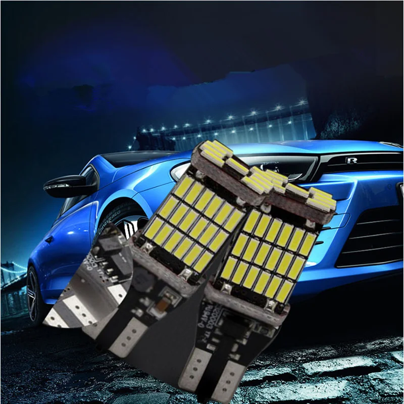 1 шт. T15 W16W 921 супер яркий 45 SMD 4014 светодиодный Canbus без ошибок резервный свет лампы