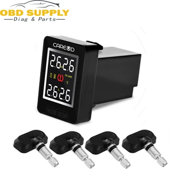 

Tire Pressure Monitoring System Car TPMS LCD Display Auto tyre Alarm with 4 sensors for Toyota for Honda for Nissan for Mazda
