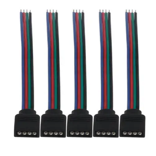 Лучшая цена Новый 200 шт 4 контактный разъем RGB кабель для 3528 5050 SMD Светодиодная