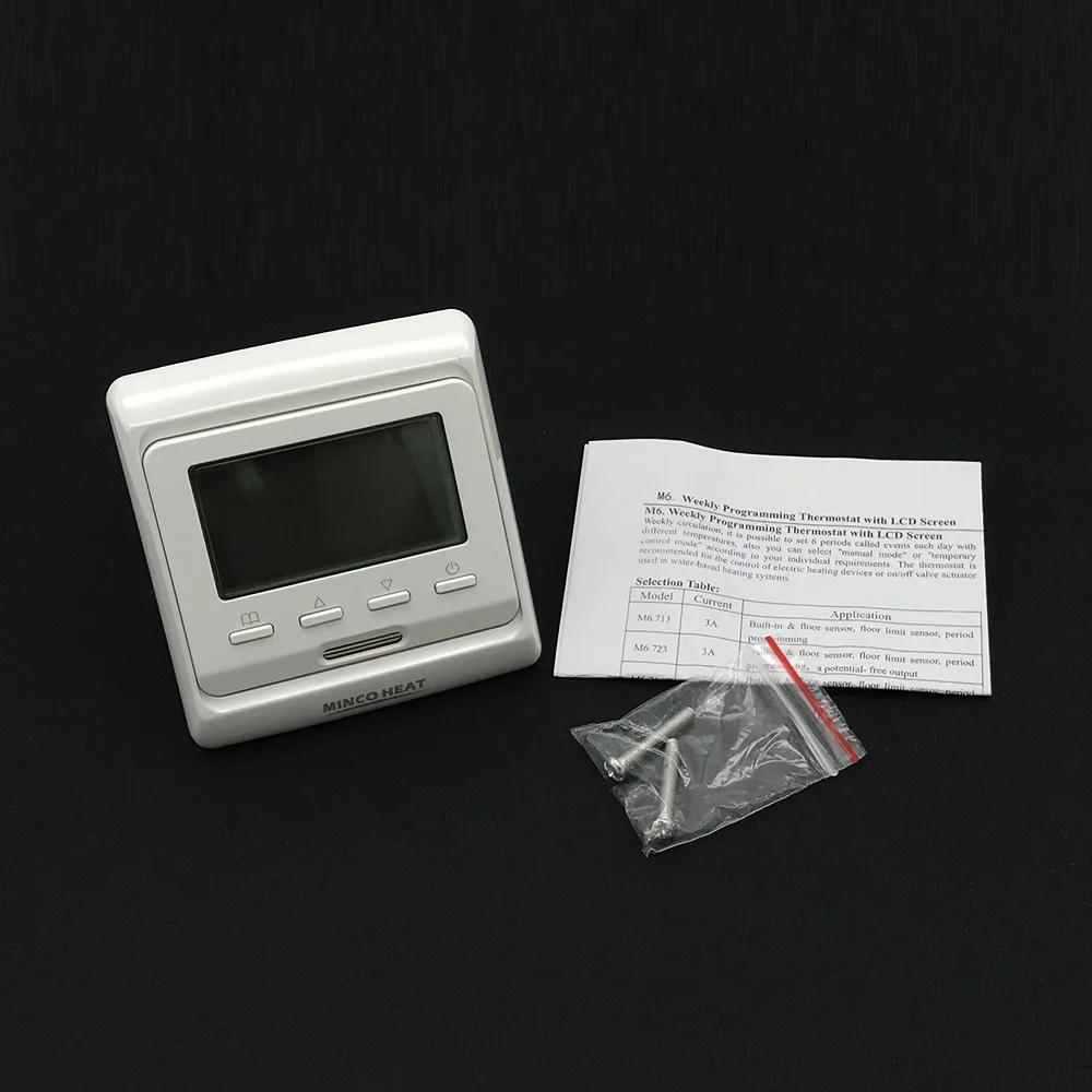 220 В ЖК-экран комнатный термостат регулятор температуры для воды/электрический подогрев пола воды/газовый котел