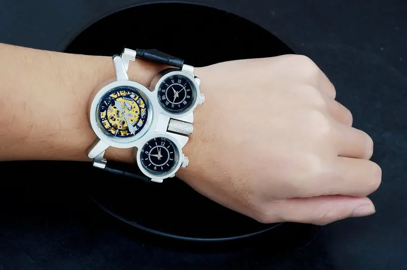 Новые часы мужские роскошные Брендовые спортивные часы BOAMIGO в стиле стимпанк автоматические механические кварцевые часы с кожаным ремешком наручные часы