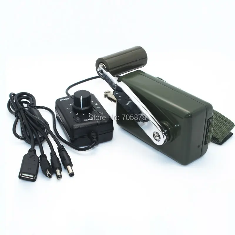  Portable Dynamo Phone Charger Military 30W/0-28V Hand Crank Generator