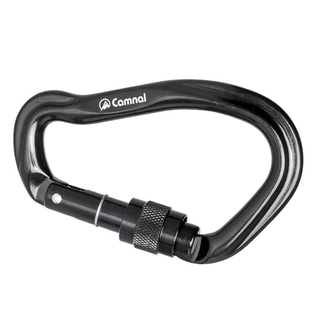 23KN Climbing Carabiner Mountaineering D Type Metal Clip Auto Locking D Carabiner Clip Heavy Duty Rock Climbing Carabiner