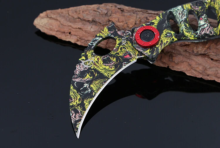 LLxxmm Karambit Складной нож 440C Лезвие Открытый Отдых выживания тактический карманный