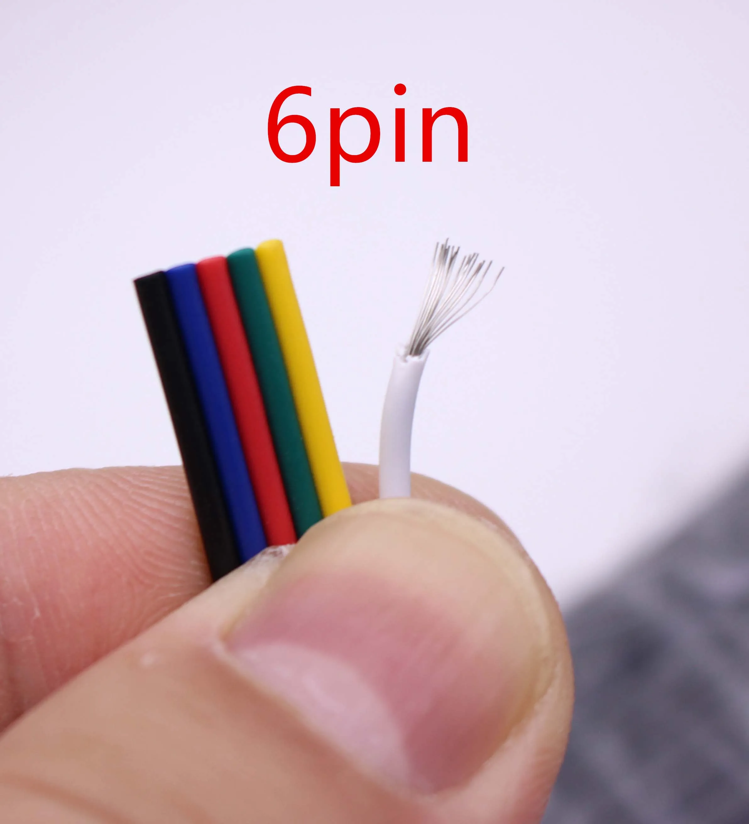 2Pin 3Pin 4Pin 5Pin 1 м 5 м 10 м 18AWG 20AWG 22AWG Электрический провод кабель-удлинитель для одного Цвет RGB/RGBW светодиодный подключение полосы - Цвет: 6Pin