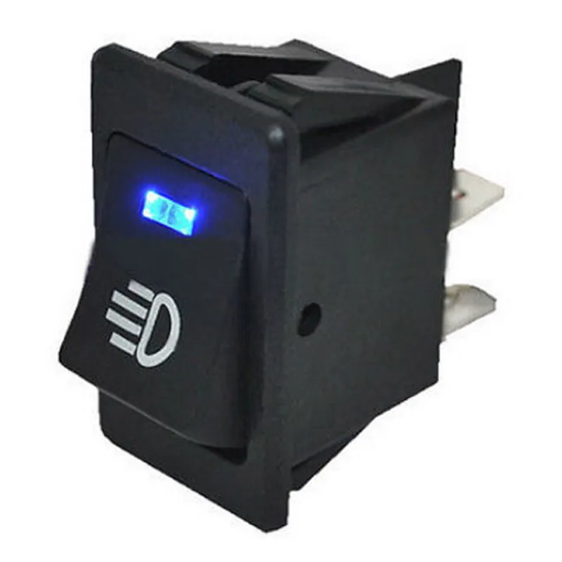 1PCS New Design 12V 35A Auto Car Fog Light Rocker Switch 4Pins Blue LED