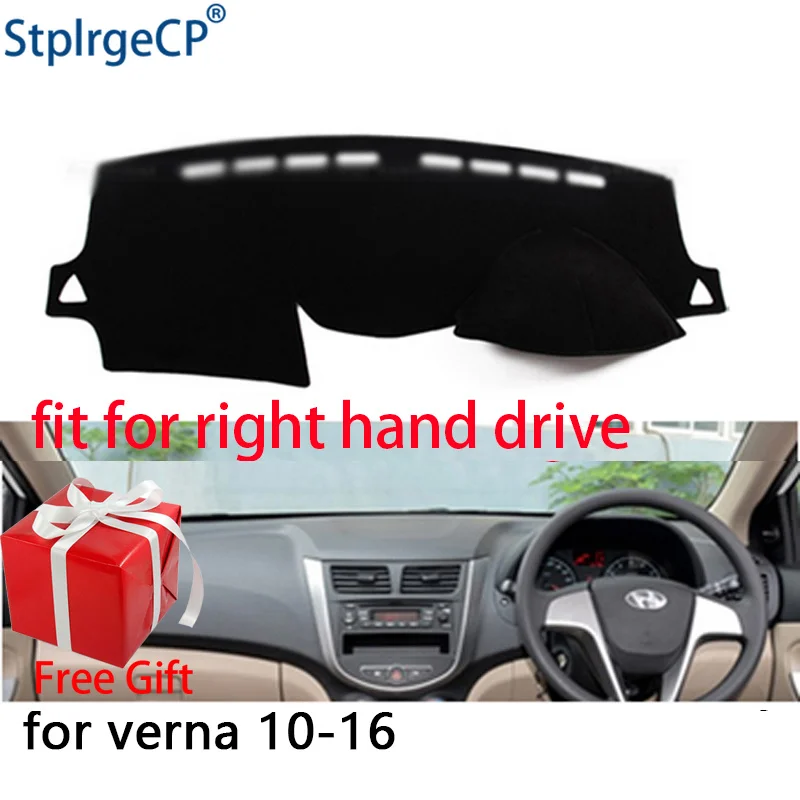 

Car Dashboard Cover Mat for Hyundai Solaris Verna 2012-2017 Right Hand Drive Dashmat Pad Dash Mat Covers Dashboard Accessories