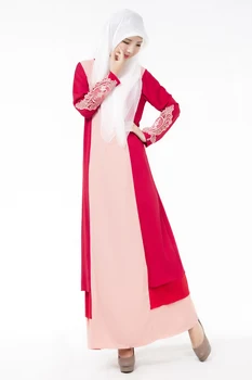 

Fashion Kaftan Abaya Women Slim Muslim Party Dresses Long Sleeve Soft Maxi Islamic Chic Dress