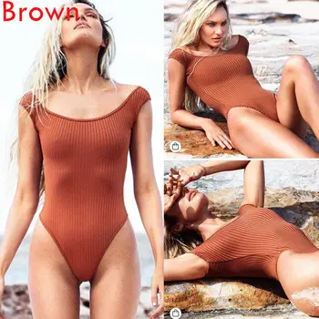 

2018 Women One Piece Swimsuit Straped Summer Swimwear Beach Bathing Suit Women Push Up Padded Bra Swimsuit Swimming Outfits