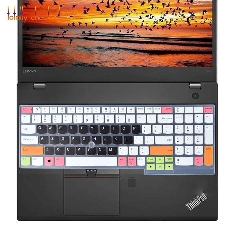 Силиконовая клавиатура для ноутбука L580 15 ''для lenovo ThinkPad T590 E590 P51S P52S E580 T570 T580 15,6 дюймов