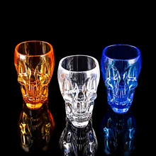 80 мл акриловые бусины в форме черепа чашки Творческий коктейльное стекло для ликера вина рюмка прозрачный с пивной кружкой стеклянная