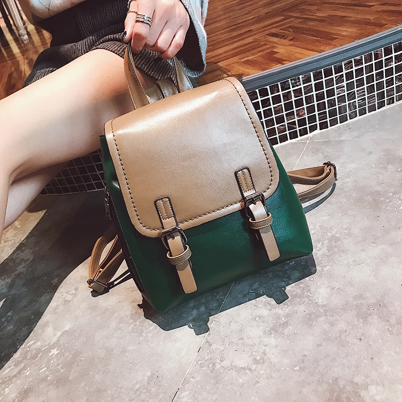 2018 Hot Fashion Women Backpack PU Leather Bag for Teenager Girls Women Backpack School Bags Top-handle Ladies Backpack Mochilas (7)