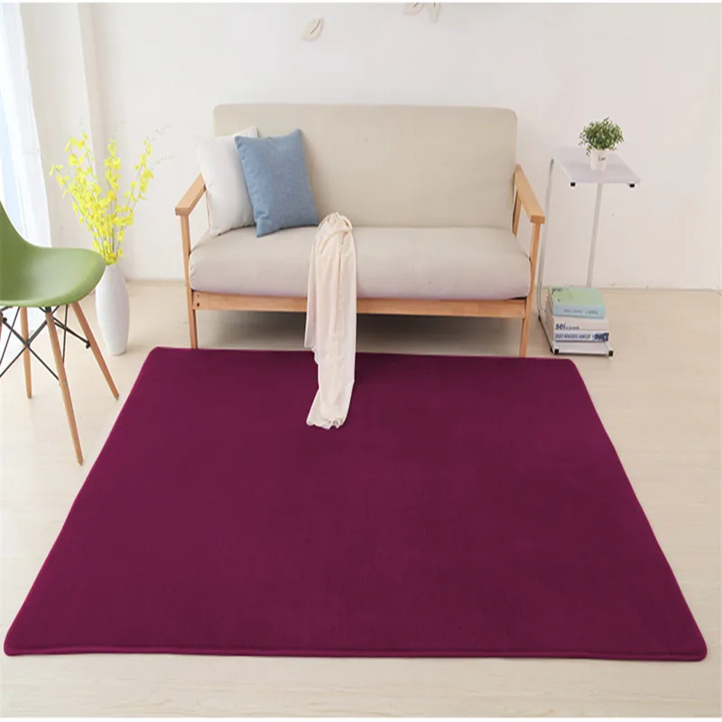 2019 New children crawling mat bedroom blanket sofa room simple coffee table living room rectangular rug Coral velvet carpet