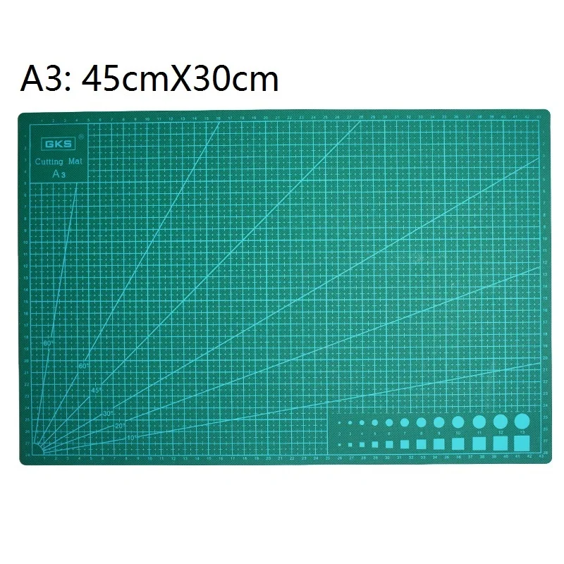 

A3 High Quality PVC Cutting Mats DIY Self Healing Fabric Leather Paper Craft Cutting Tool Rectangle Grid Lines Double-Side 00901