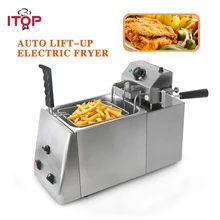 ITOP Commercial 11L-12L Auto Lift-Up Deep Fryer With Timer Temperature Control Potato Chip Chicken Electric Frying Machine